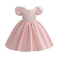 thumbnail image 1 of Toddler Girls Dresses Kids Spring Solid Ruffle Sleeveless Princess Day Clothing Flower Girl Dress, 1 of 9