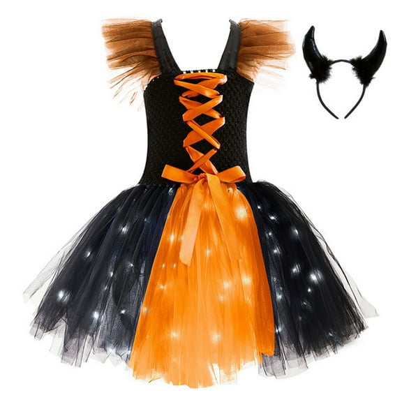 Toddler Girls Dresses Led Sleeveless Princess Mesh Tutu Party Dress Fall Clothes Size 3-4T