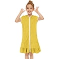 thumbnail image 1 of Toddler Girls Dresses Little Swim Cover Up Kids Swimsuit Coverup Zip Up Beach Bathing Suit Hooded Bathrobe Absorbent Terrys Beach Dresses Clothes for Girls Size 10-11T, 1 of 8