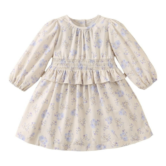 Toddler Girls Dresses Pureborn Baby Short Long Sleeve Dress Size 2-3T