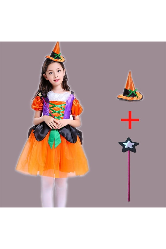Toddler Girls Dresses Set Outfits Set Short Sleeve Matching Sets Fairy-Costume For Magical Performance Dress With Glitter For Play Pretend Party Performance Show Clothes Set Yellow 3-4 Years