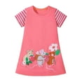 thumbnail image 1 of Toddler Girls Dresses Striped Summer Cartoon Appliques Casual Clothing Dress Size 1-2T, 1 of 7