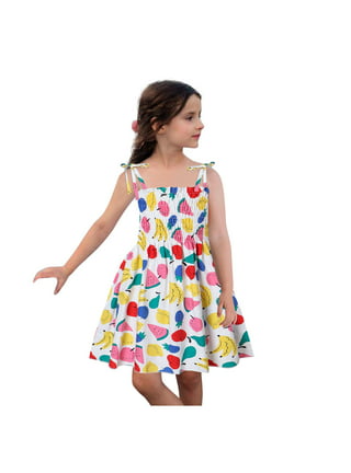 Lolmot 1-5T Toddler Baby Girls Summer Dresses Cute Fruit