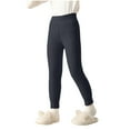 thumbnail image 1 of Toddler Girls Elastic Waist Leggings Kids Footless Dance Tights Thick Fleece Lined Casual Stretchy Sports Leggings, 1 of 5