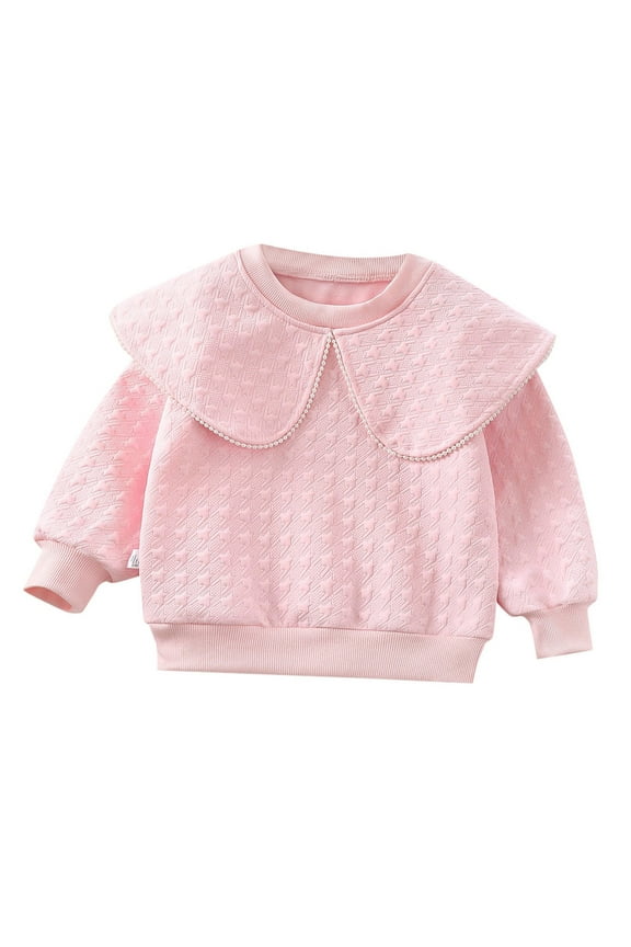 Toddler Girls Fall Spring Stylish Shirt & Long Sleeve Turn-Down Collar Casual Top For Daily Outfit,Size:12-18 Months