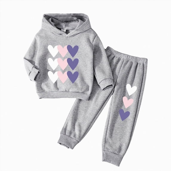 Toddler Girls Fall Winter Clothes Baby Outfits Hoodie Sweatshirts Sweatpants 2Pcs Tracksuit 2T 3T 4T 5T 6T Fall Winter Outfits Clothing Hoodie Sets,4-5 Years,Grey