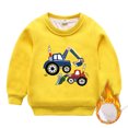 thumbnail image 1 of Toddler Girls' Fashion Sweatshirts Boys Thicken Long Sleeve Crewneck Kids Winter Warm Shirt Cute Pullover Tops Clothes for Girls Size 4-5T, 1 of 7