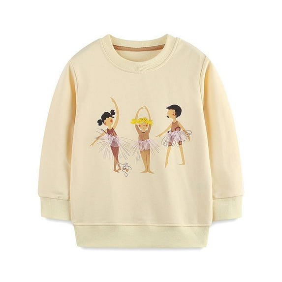 Toddler Girls' Fashion Sweatshirts Kids Letter Printed Boys Long Sleeve Crewneck Fall Cute Pullover Tops Clothes for Girls Size 4-5T