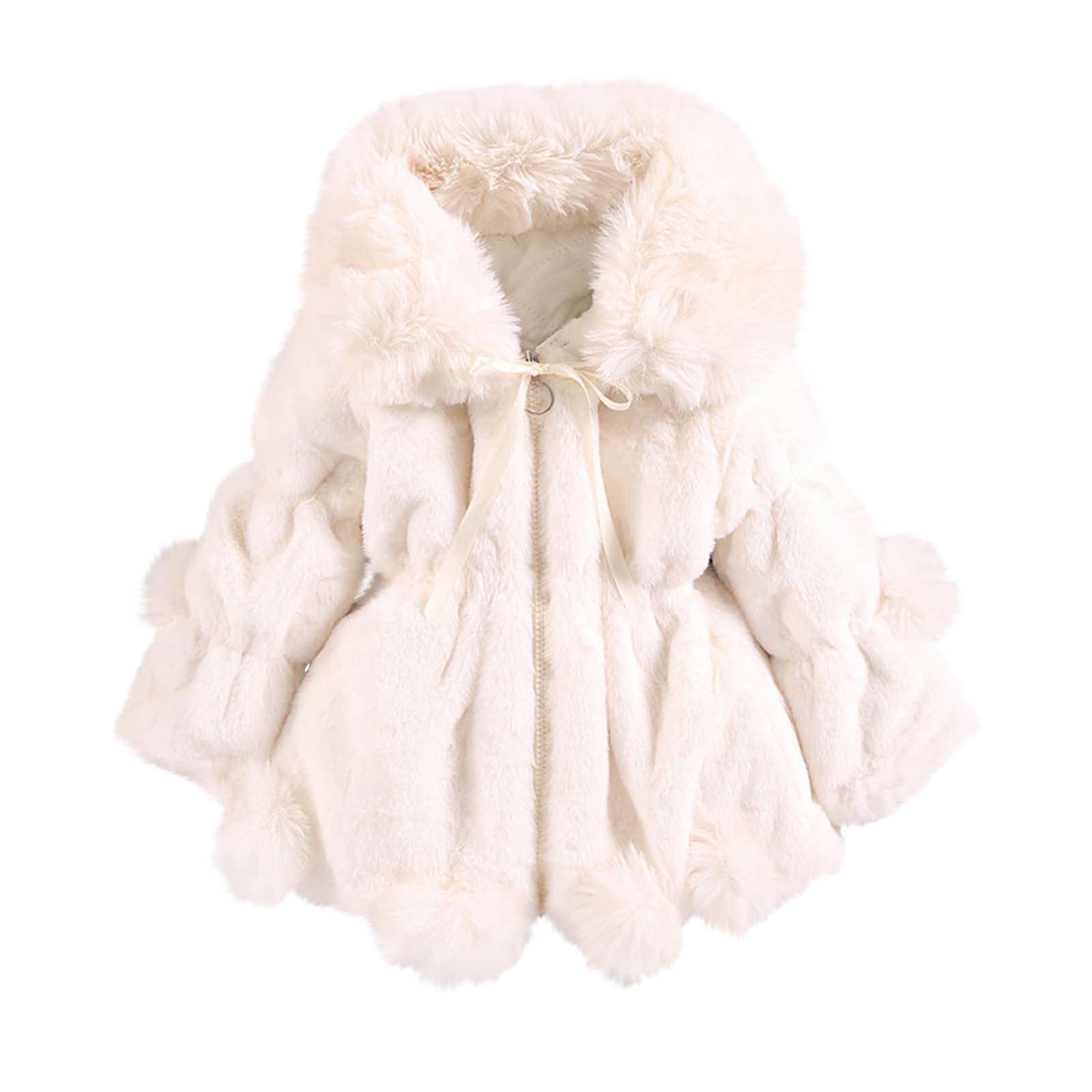 New Women Celebrity Faux Fur Hooded Wrap Puncho Cape Ladies Mantle Coat 8 -  18