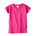 thumbnail image 1 of Rabbit Skins Toddler Girls' 100% Cotton Jersey Short Sleeve Tee, Hot Pink, 2T, 1 of 2