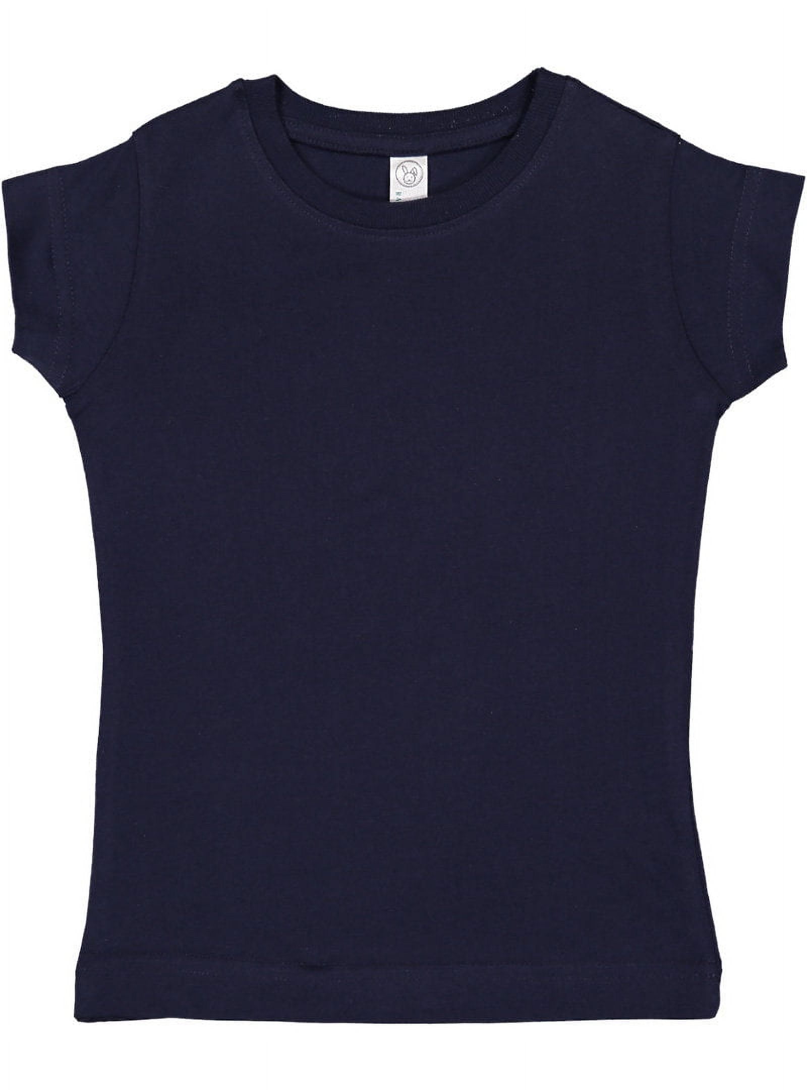 Toddler Girls' Fine Jersey T-Shirt NAVY 4T - Main Image