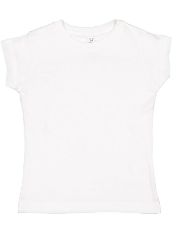 Toddler Girls' Fine Jersey T-Shirt WHITE 2T