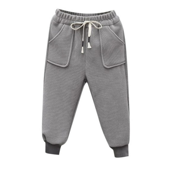 Toddler Girls Flare Pants with Ruffle Girls Pull On Lightweight Baggy Wide Leg Bell Bottoms Cute Pants Z0C-Grey, 130