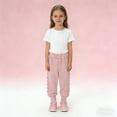 thumbnail image 1 of Toddler Girls Flared Leggings with Lace Casual Trousers Size 4-5T ,Pink, 1 of 3