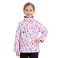 thumbnail image 1 of Toddler Girls Fleece Lined Hooded Jacket A Line Coat with Raglan Sleeves for School Outdoor Wear, 1 of 8