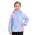 thumbnail image 1 of Toddler Girls Fleece Lined Hooded Jacket A Line Coat with Raglan Sleeves for School Outdoor Wear, 1 of 8