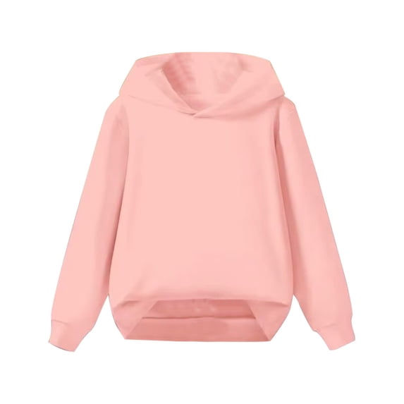 Toddler Girls Fleece Pullover Hoodies Fall Trendy Oversized Hooded Sweatshirts Casual Cute Solid Drop Shoulder Sweatshirts