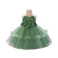 thumbnail image 1 of Toddler Girls Flower Tulle Dress Sleeveless Birthday Party Gown Elegant Princess Formal Wear for Special Occasions, 1 of 5