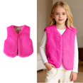 thumbnail image 1 of Toddler Girls Fuzzy Vests Pink Vest Kids Warm Winter Clothes for 3-4 Years Old Girls, 1 of 4