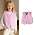 thumbnail image 1 of Toddler Girls Fuzzy Vests Purple Vest for Girls Cozy Warm Winter Clothes Girl Coats Size 3-4 Years, 1 of 4