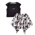 thumbnail image 1 of Toddler Girls Girls Summer Clothes Set - Cotton Plain Short Sleeve T-Shirt Tops + Shorts Cute Unisex Outfits Set 6-12 Months 12-24 Months 2t 3t 4t 5t 6t 7t Children,Cartoon 18-24 Months, 1 of 4