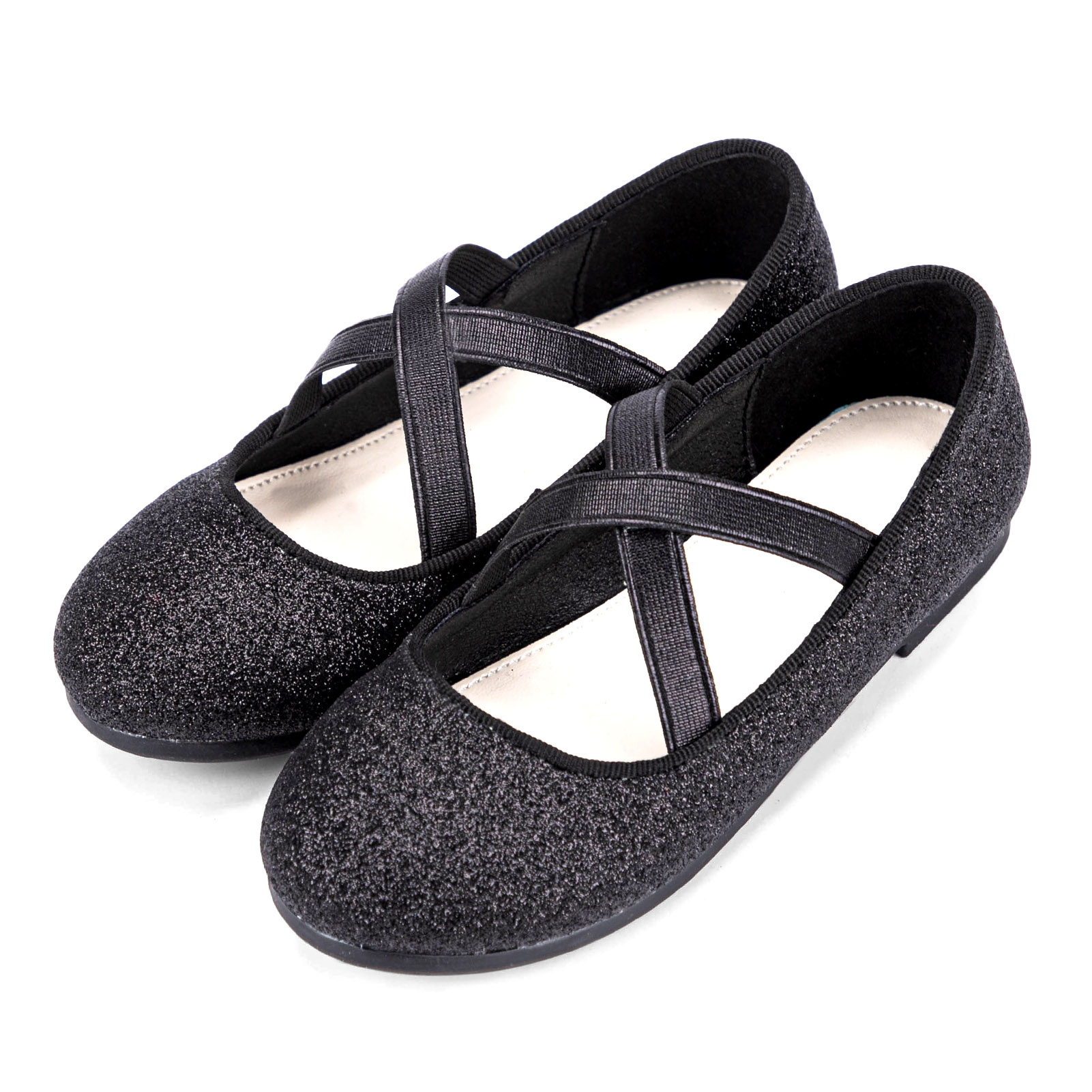 Toddler Girls Glitter Dress Shoes Mary Jane Ballet Flats Princess Shoes