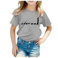 thumbnail image 1 of Toddler Girls Graphic T Shirt Short Sleeved Crewneck T-Shirt Summer Casual Unisex Tshirt, 1 of 3
