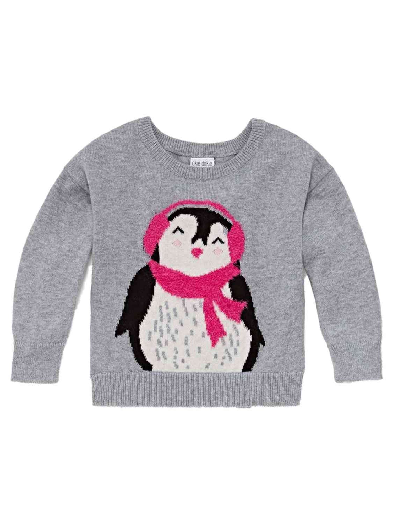 Girls penguin shop jumper