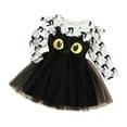 thumbnail image 1 of Toddler Girls Halloween Cartoon Mesh Dress, Long Sleeve Tutu Princess for 2-6Y Party Wear, 1 of 7