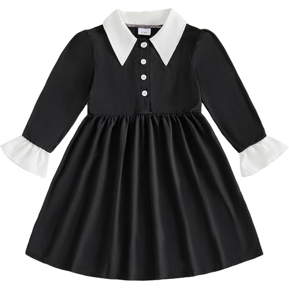 Toddler Girls Halloween Costume, Black Gothic Dress Preppy Aesthetic ...