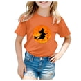 thumbnail image 1 of Toddler Girls Halloween Thanksgiving Shirt,Toddler Baby Girl Boy Halloween T-Shirt Short Sleeve Tops Pumpkin Fun Tee Clothes for 4-5 Years,Orange, 1 of 5