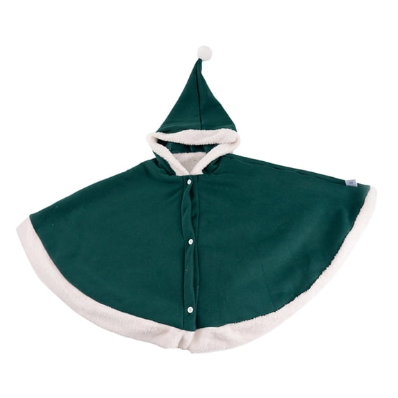 Coats for Girls Boys Christmas Hooded Cape Cloak Poncho Snowsuit Carseat Poncho Outfit Jackets Girls Boys