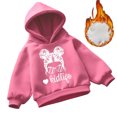 thumbnail image 1 of Toddler Girls Hoodie Casual Jacket with Long Sleeves Printed Sweatshirt Outerwear Size 3-4T ,Pink, 1 of 9