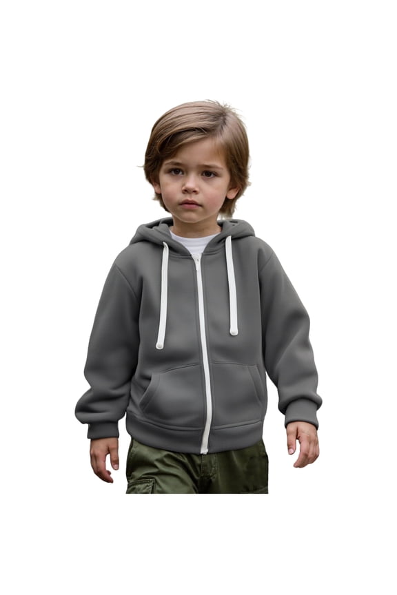 Toddler Girls Hoodie Lightweight Long Sleeve Hoodies with Zipper Gray Hoodie Pocket kids Fall Clothes Boy Clothes 3T