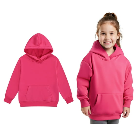Toddler Girls Hoodie Red Hooded Long Sleeve Lightweight Pullover Tops Loose Sweatshirt Fall Clothes 2-3 Years Toddler Girl Clothes