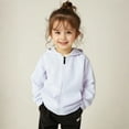 thumbnail image 1 of Toddler Girls Hoodie White Zip Up Hoodie Casual Long Sleeve Hoodies Fall Clothes Girls Hoodies Size 18-24M, 1 of 7