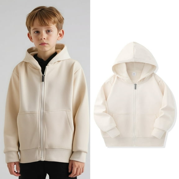 Toddler Girls Hoodies Kids Full Zip Hoodies Long Sleeve Hooded Sweatshirt Top Warm Fall Winter Clothes Girls Toddler Clothes 18-24 Months