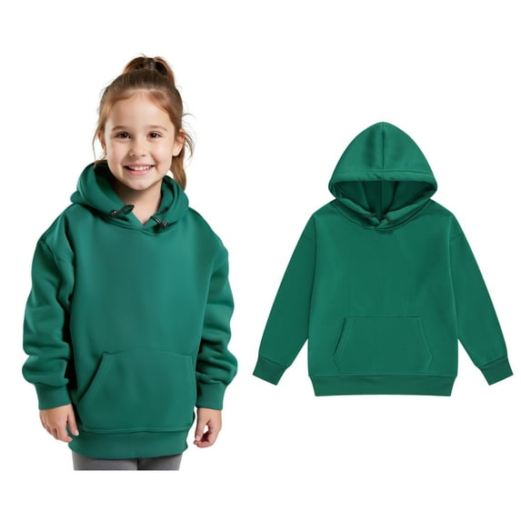 Toddler Girls Hoodies Kids Green Hoodie Casual Long Sleeve Sweatshirts Fall Winter Clothes Toddler Boys Clothes 2-3 Years