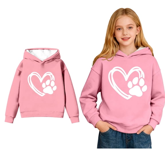 Toddler Girls Hoodies Valentine Sweatshirt Long Sleeve Heart Sweatshirts Crewneck Sweatshirt Pullover Size 1-2 Years Boys Clothes