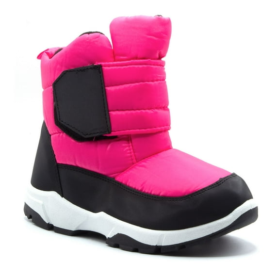 Toddler Girls' ICY Waterproof Warm Insulated Winter Rain Snow Boots, Fuchsia, 13