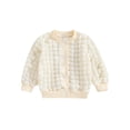 thumbnail image 1 of Toddler Girls Jacket, Long Sleeve Crew Neck Button Closure Patchwork Spring Coat, 1 of 8
