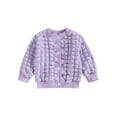 thumbnail image 1 of Toddler Girls Jacket, Long Sleeve Crew Neck Button Closure Patchwork Spring Coat, 1 of 8