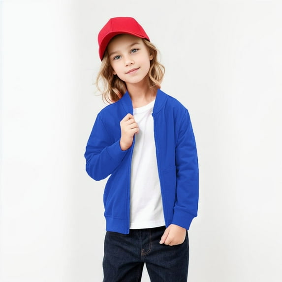 Toddler Girls Jacket Long Sleeve Zip Up Sweatshirt For Boys Casual Windproof Jacket Fall Clothes 18-24 Months