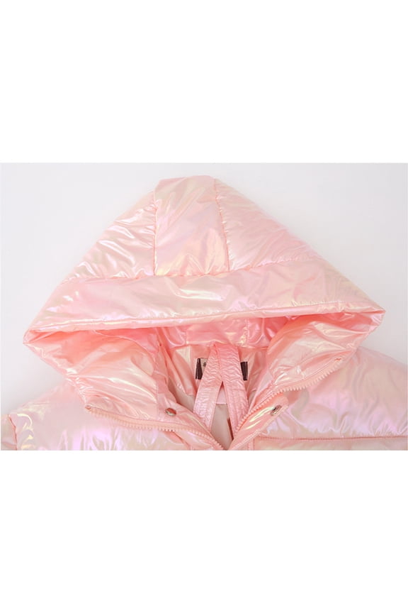 Toddler Girls Jackets Kids Girls Winter Warm Thick Wing Hooded Down Coat Down Jackets Padded Overcoat New Fall Jackets Winter Outerwear Pinks 130