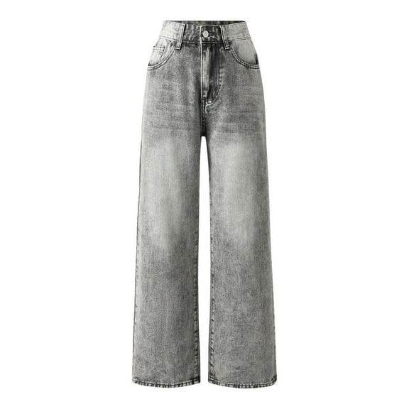 Toddler Girls Jeans Baggy Denim Jeans Wide Leg High Waisted Ripped Denim Pants Vintage Lightweight Teen Clothes Girls Jeans Size 12