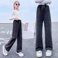 thumbnail image 1 of Girls Baggy Jeans Denim Elastic Wasit Wide Leg Baggy Pants Pants for Girls Cute Clothes, 1 of 3