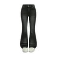 thumbnail image 1 of Kids Girls Jeans Elastic Waist Wide Leg High Waist Denim Pants for Teens Cute Clothes for Girls, 1 of 3