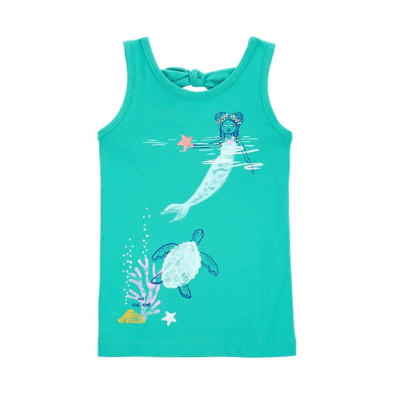 Toddler Girls Jersey Tank Top Green 3T