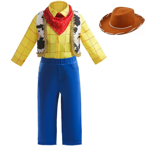 Toddler Girls Jessie Costume Princess Cowgirl Halloween Cosplay Dress Up Outfits