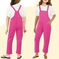 thumbnail image 1 of Toddler Girls Jumpsuit Kids Casual Sleeveless Romper Girls 1 Piece Rompers with Pockets Pink Jumpsuit 3-4 Years Girls Clothes, 1 of 5